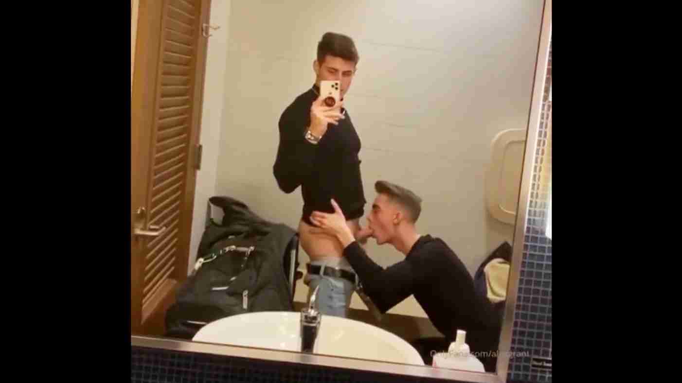 OnlyFans – Alex Grant With A Twink In A Public Restroom
