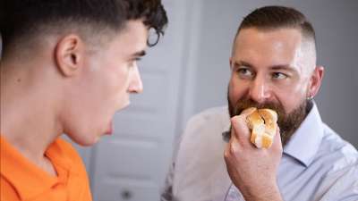 MEN – Horny Godfather Wants Ass – Mimi Monet, Daddy Cakes & Maverick Sun