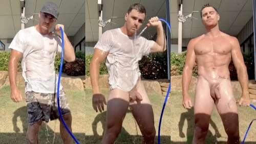 OnlyFans – Jaymes Markus – Outside Naked Shower