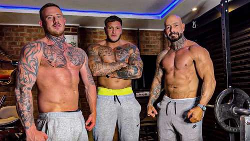OnlyFans – Lads being naughty during training – Big Liam, Steven Barrett & StackedBigG