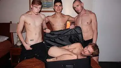 PigBottoms – We Like Our Dick Shared and Packed in a Suitcase – Cole Church, Alfonso Osnaya, Phoenix Leo, Matt Morrison