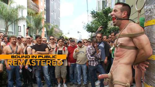 BoundInPublic – Muscle Slave Is Stripped Naked, Used and Humiliated While Hordes of People Take Photos
