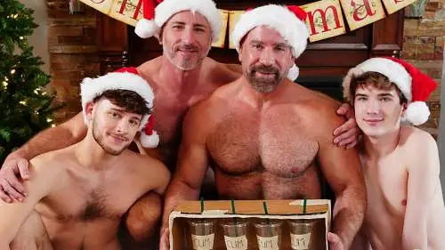 TwinkTrade – A Merry Christmas With Cumnog – Nicholas Michaels, Dex Devall, Oz Daddy & Matt Stiel